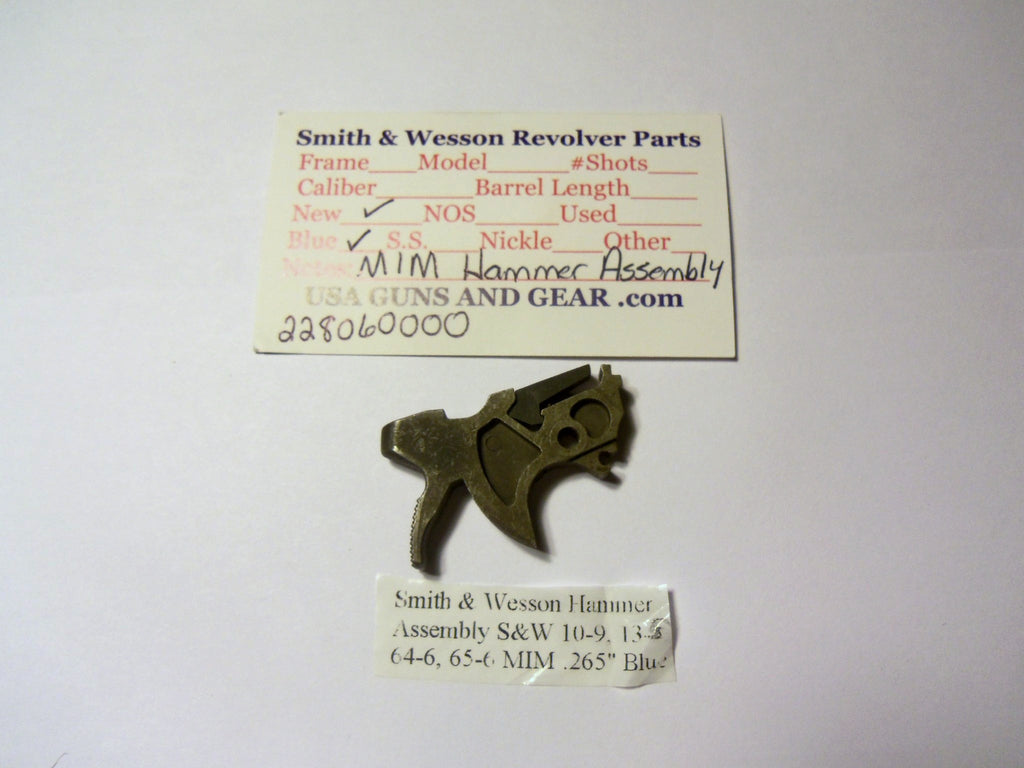 228060000 Smith & Wesson MIM Hammer Assembly New Blued