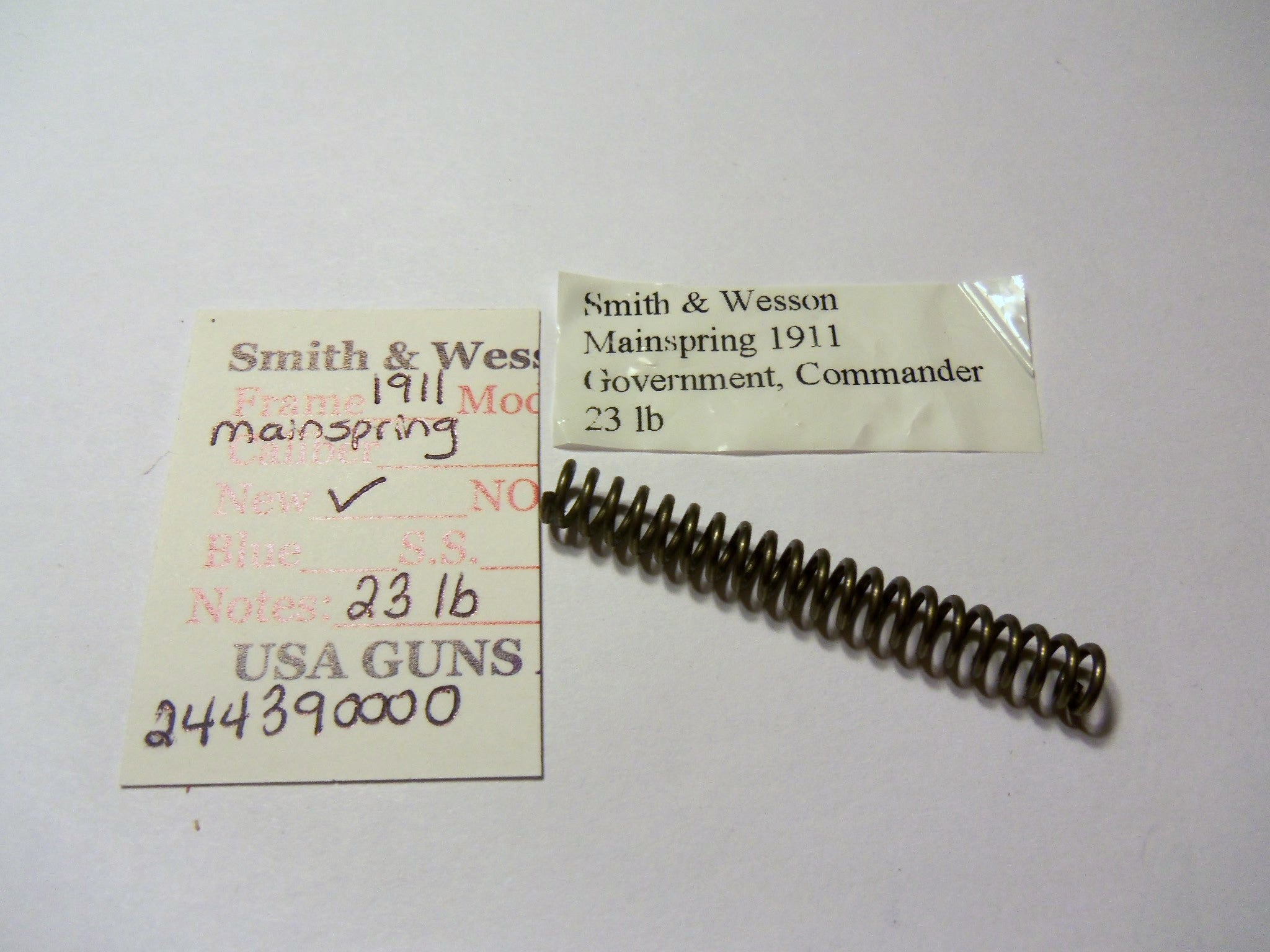 244390000 Smith & Wesson Mainspring 1911 Government, Commander 23 lb