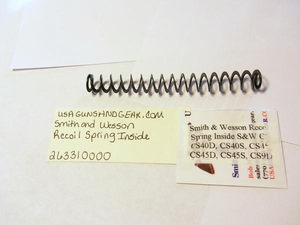263310000 Smith & Wesson Multiple Model Recoil Spring CS9 CS40 CS45 Pistol Part