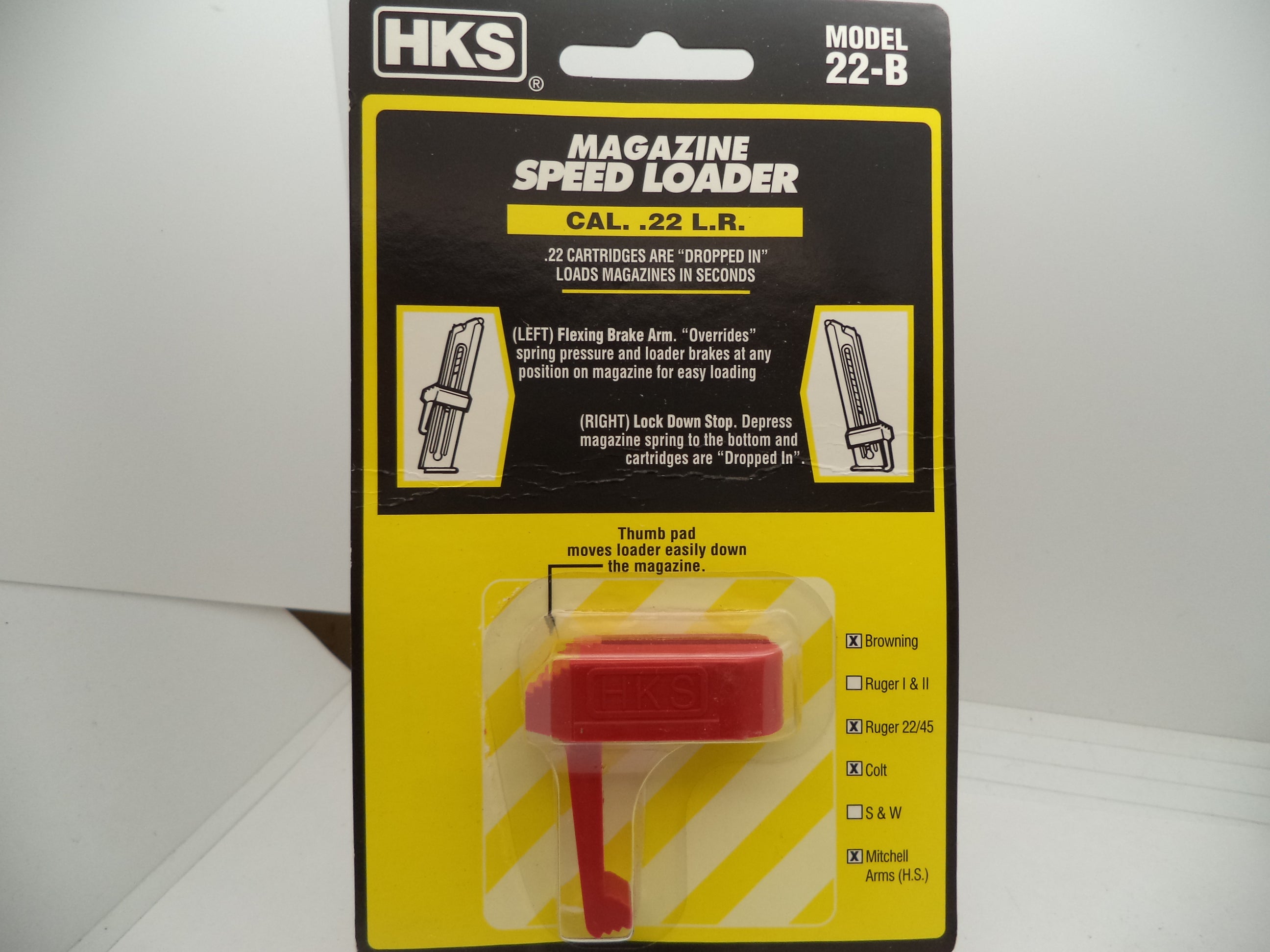 HKS Magazine Speed Loader .22 LR - Browning, Colt, Ruger, High Standard 22-B