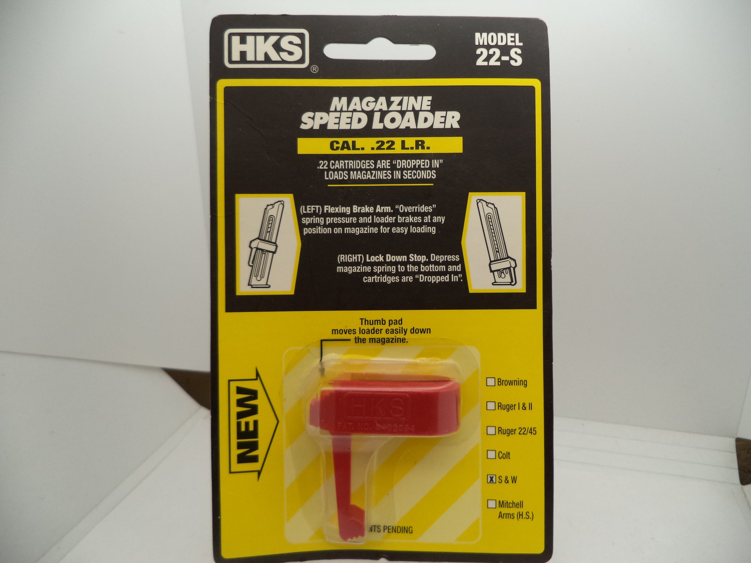 HKS Magazine Speed Loader for Smith & Wesson Model 41, 422, 622, 2213, 2214 | .22LR 22-S