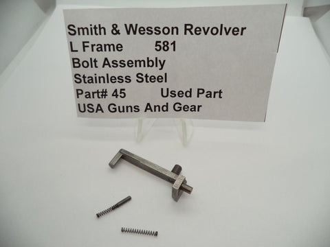 Part# 45 Smith & Wesson L Frame Model 581 Used Bolt Assembly