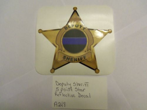 A248 Deputy Sheriff 5 Point Star Reflective Decal -                                USA Guns And Gear-Your Favorite Gun Parts Store