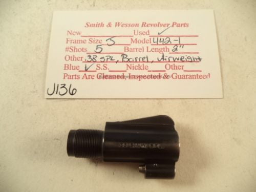 J136 Smith & Wesson Used J Frame Model 442-1 Blue .38Spl Airweight 2" Barrrel -                                USA Guns And Gear-Your Favorite Gun Parts Store
