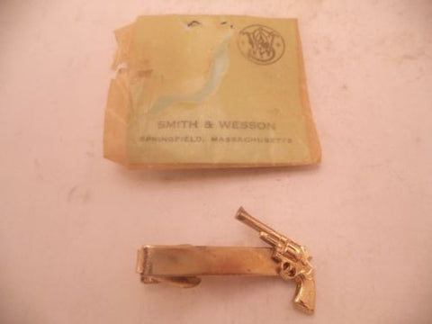 Smith & Wesson Revolver Gun Vintage Men's Tie Clip NOS Gold Tone accessories -                                USA Guns And Gear-Your Favorite Gun Parts Store