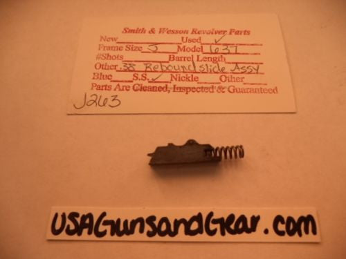 J263 Smith & Wesson Used J Frame Model 637 .38 Special Rebound Slide Assembly -                                USA Guns And Gear-Your Favorite Gun Parts Store