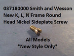 037180000 Smith and Wesson New K, L, N Frame Round Head Nickel Sideplate Screw -                                USA Guns And Gear-Your Favorite Gun Parts Store
