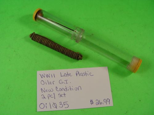 Oil035 WWII Late Plastic Oiler  2 Pc. Set -                                USA Guns And Gear-Your Favorite Gun Parts Store