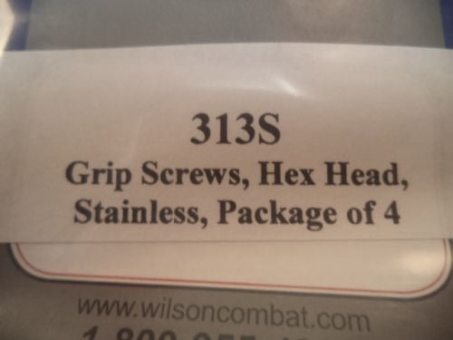 Wilson Combat- Grip Screws, Hex Head, Stainless, pack of 4- WC313S -                                USA Guns And Gear-Your Favorite Gun Parts Store
