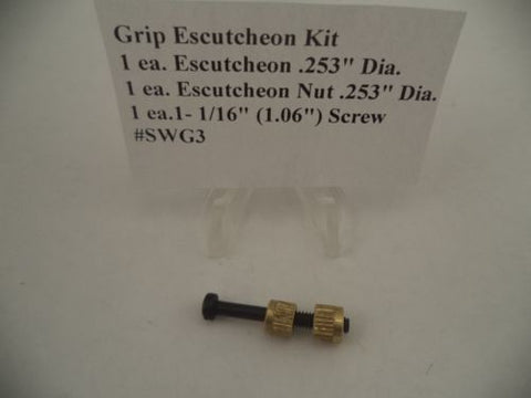 SWG3 Pistol Grip Knife Sword Escutcheon .253" Diameter 3 part kit New handle