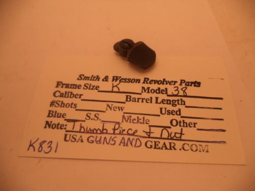 K831 Smith & Wesson Used K Frame Model K38 Thumbpiece & Nut -                                USA Guns And Gear-Your Favorite Gun Parts Store