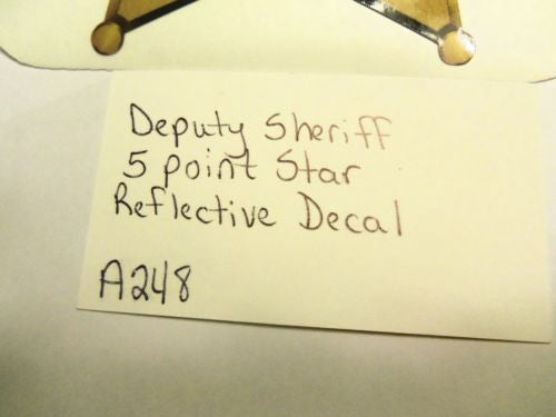 A248 Deputy Sheriff 5 Point Star Reflective Decal -                                USA Guns And Gear-Your Favorite Gun Parts Store