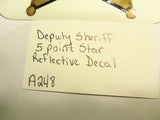 A248 Deputy Sheriff 5 Point Star Reflective Decal -                                USA Guns And Gear-Your Favorite Gun Parts Store