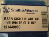 191440000 Smith & Wesson Revolver Rear Sight Blade Kit .146", White Outline -                                USA Guns And Gear-Your Favorite Gun Parts Store