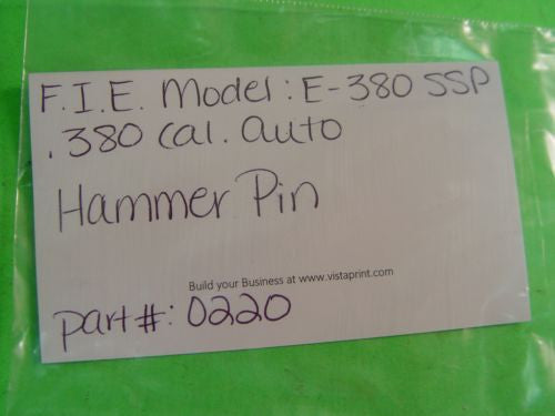FIE Model SSPE-380  .380 cal. autoIc PISTOLMATIC hammer pin O220 -                                USA Guns And Gear-Your Favorite Gun Parts Store
