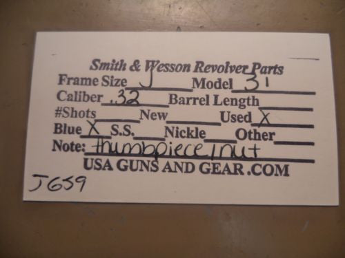 J659 Smith & Wesson Used J Frame Model 31 .32 Blue Thumbpiece & Nut -                                USA Guns And Gear-Your Favorite Gun Parts Store