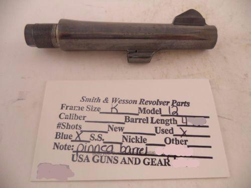 K19 Smith & Wesson Used K Frame Model 12 4" Airweight Blue Pinned Barrel