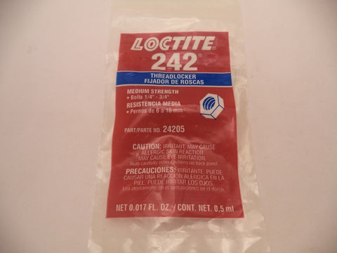 Loctite 242 Threadlocker 24205 Medium Strength Bolts 1/4"-3/4"