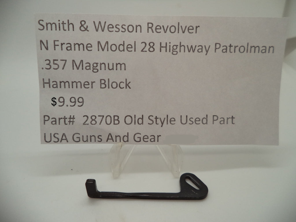 2870B Smith & Wesson N Frame Model 28 Hammer Block .357 Magnum