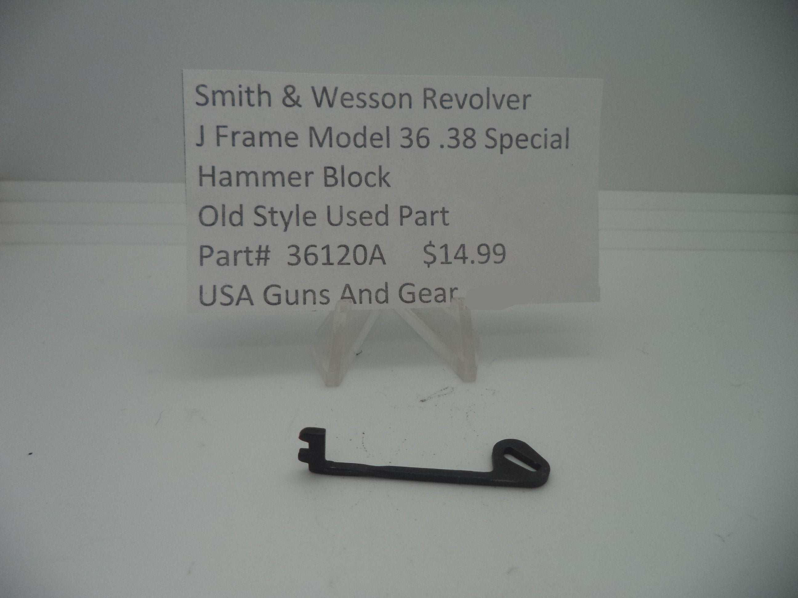 36120A Smith & Wesson J Frame Model 36 Hammer Block .38 Special Used Part