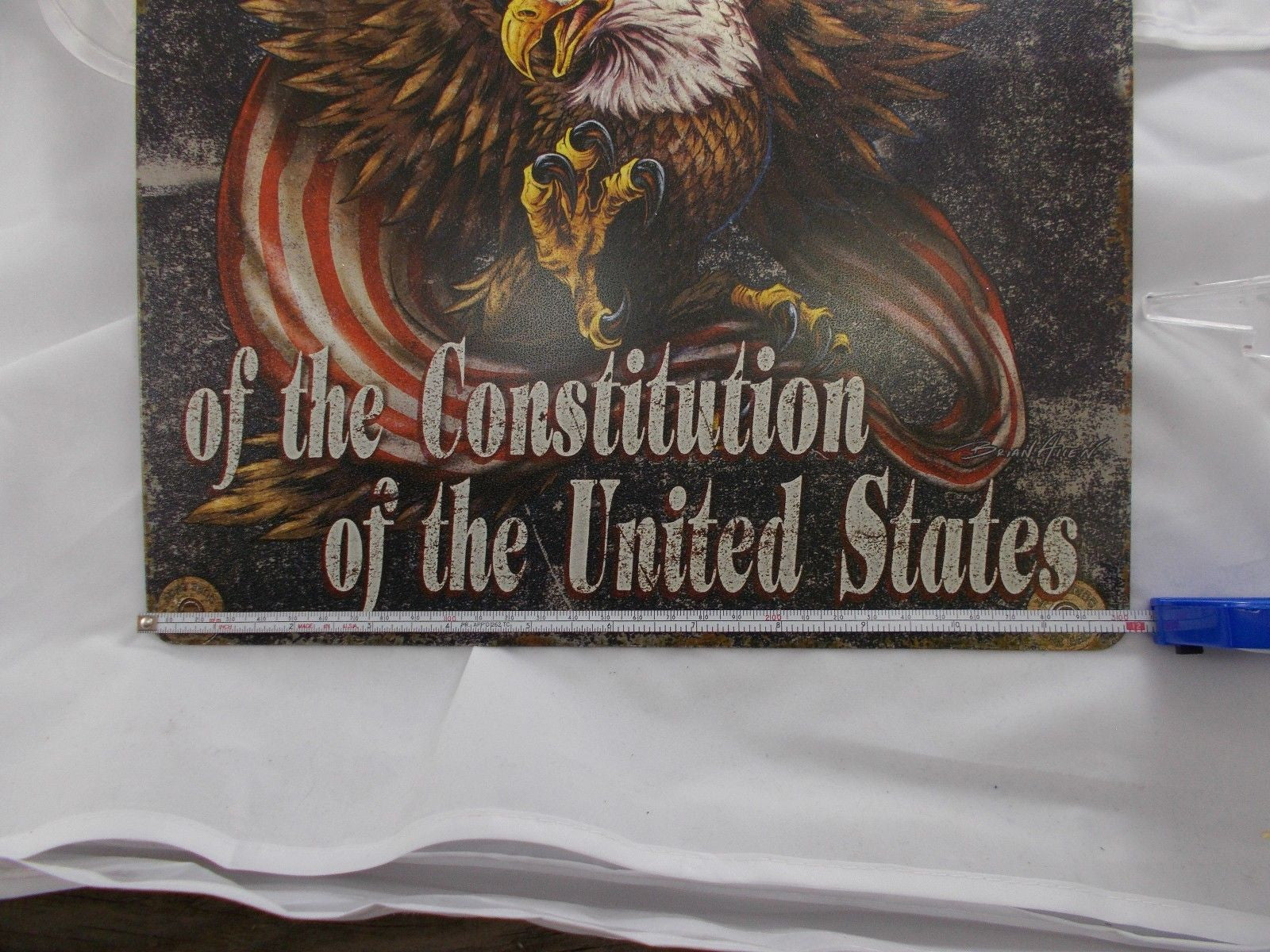 HL002 "This Home Protected by the 2 Amendment" Tin Sign Pistol Gun