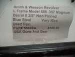 58639A1  Smith & Wesson Used L Frame Model 586 Blue Steel 8 3/8" Non Pinned Barrel