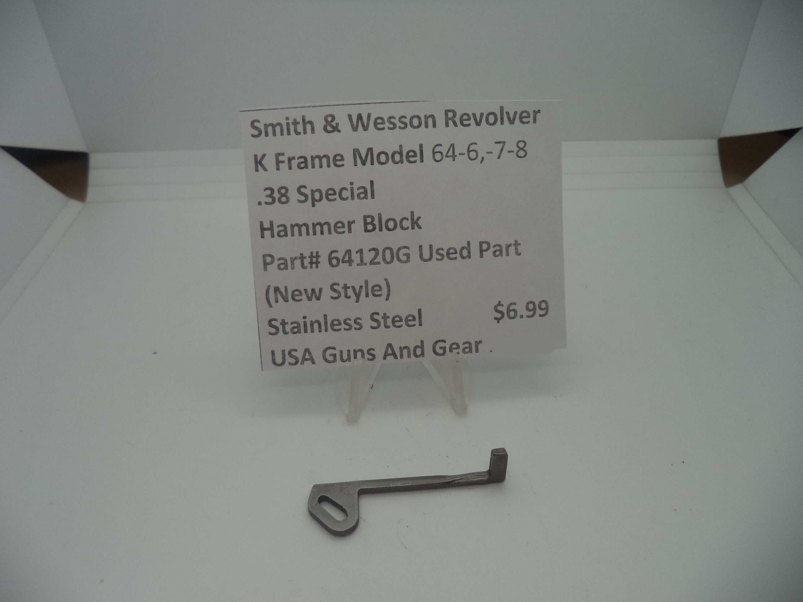 64120G Smith & Wesson K Frame Model 64-6, -7 &-8 Hammer Block .38 Special