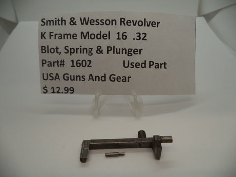 1602 Smith & Wesson Revolver K Frame Model 16 Bolt Plunger & Spring .32