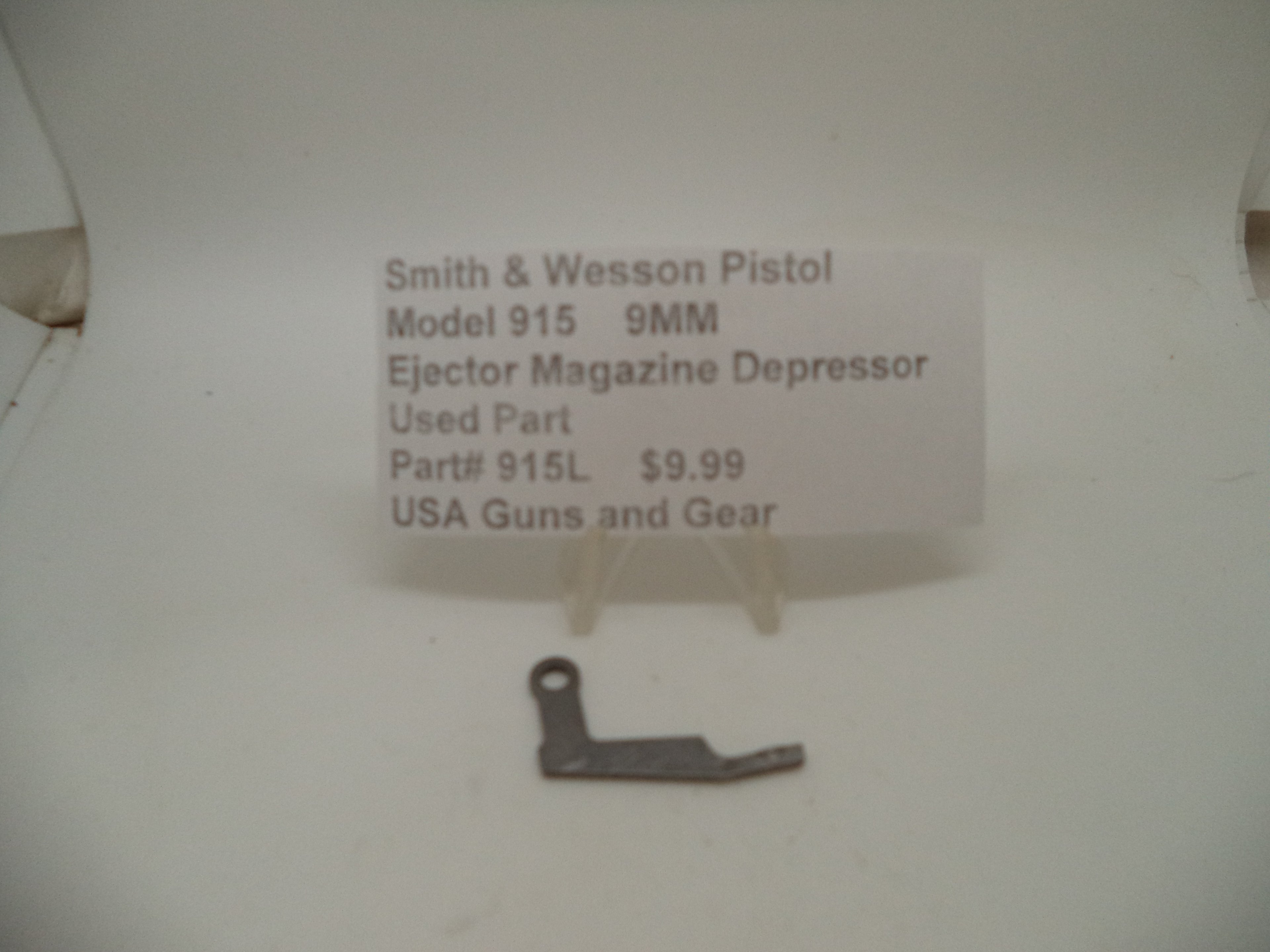 S&W Model 915 Ejector & Magazine Depressor 915L - 9mm Used Part