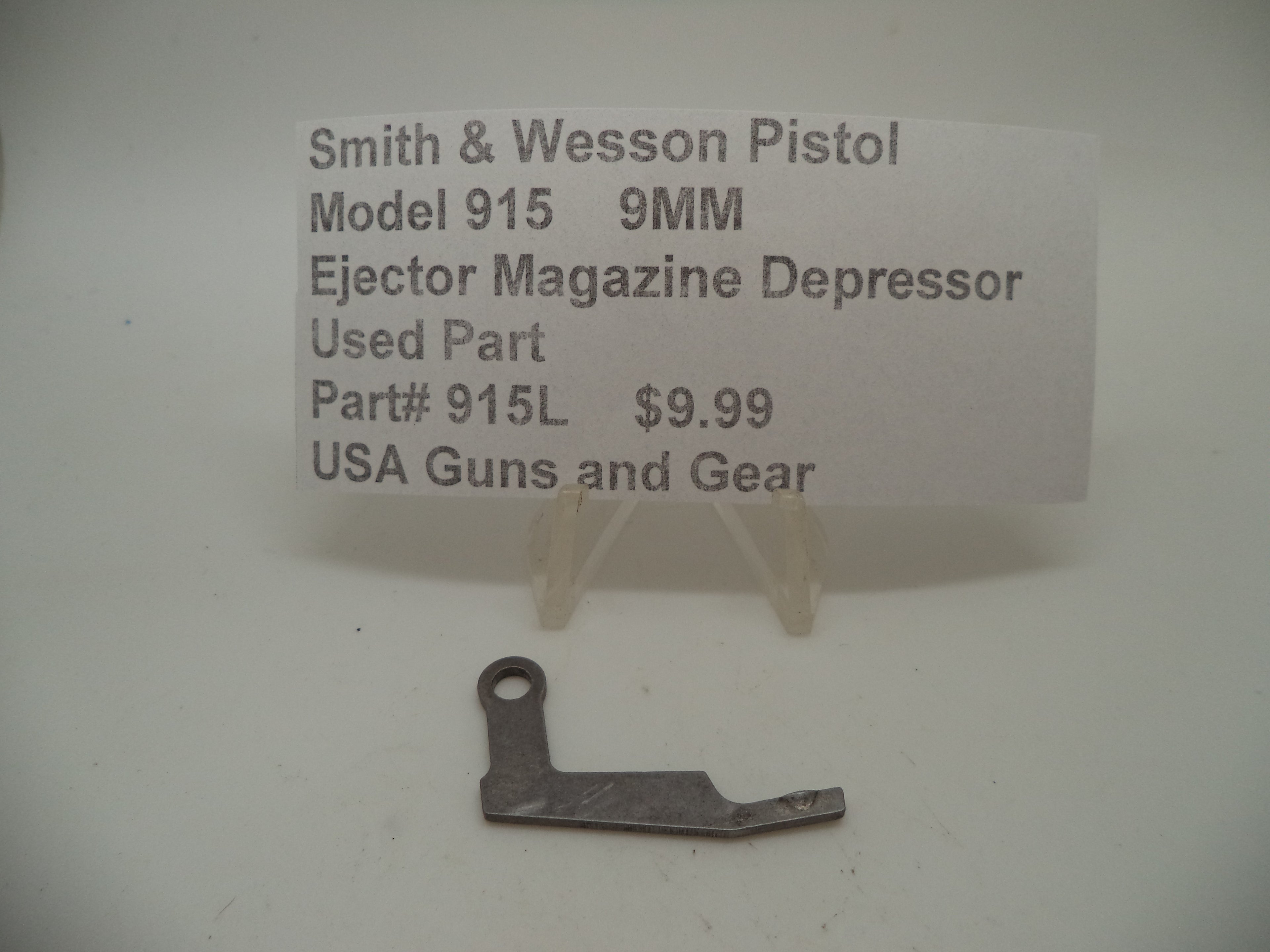 S&W Model 915 Ejector & Magazine Depressor 915L - 9mm Used Part