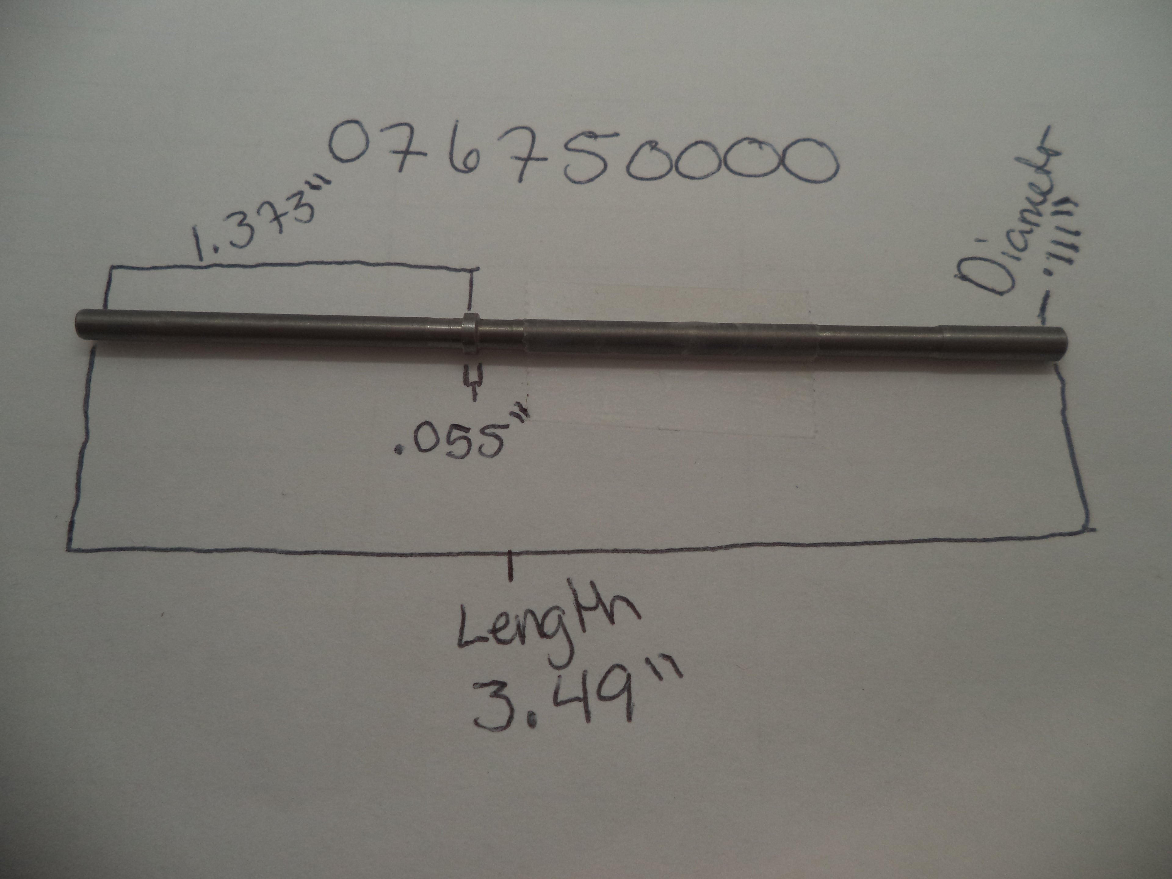 Smith & Wesson J Frame Revolver 3" Barrel Center Pin Part New 076750000