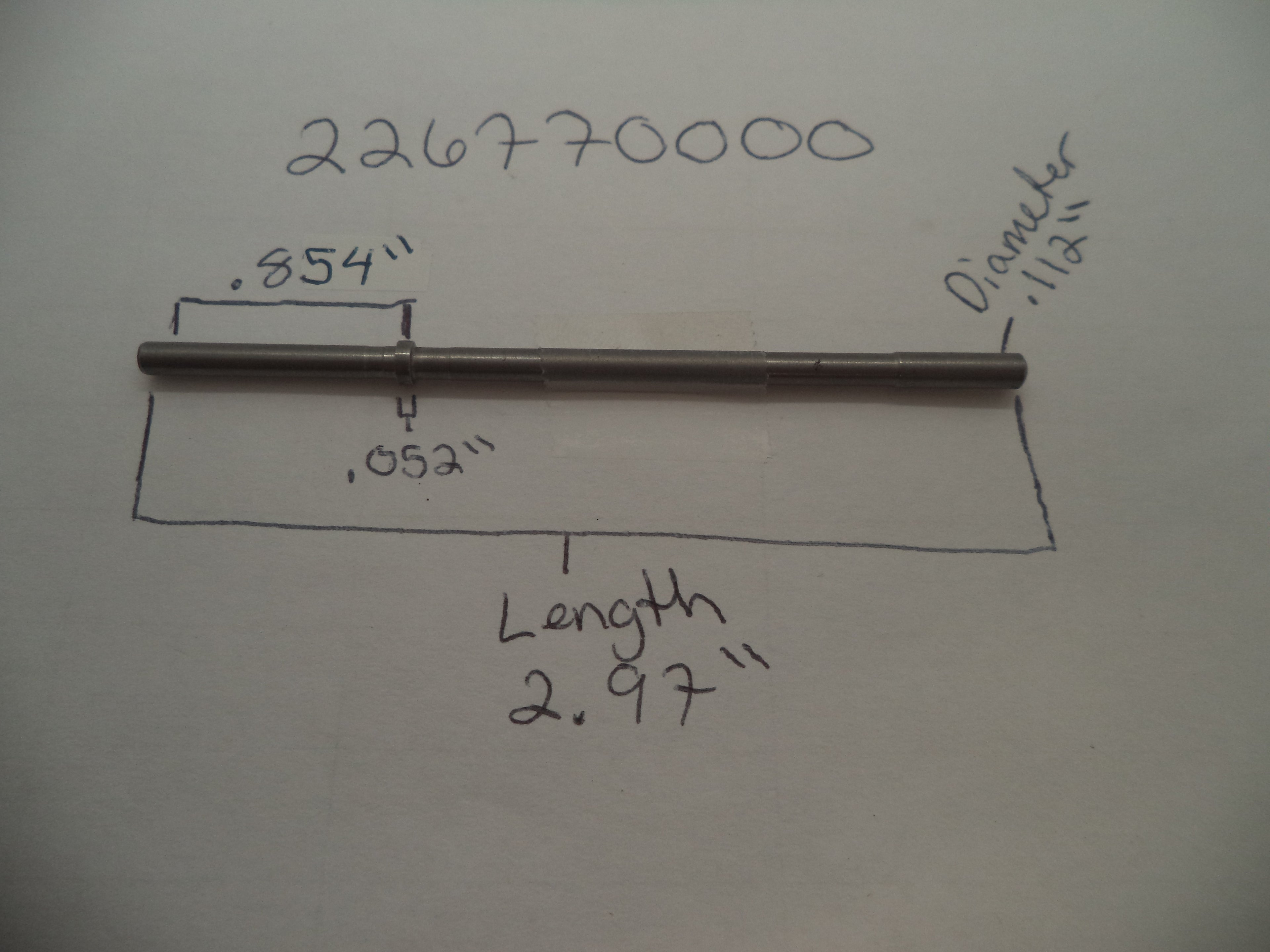 226770000 Smith & Wesson New J Frame Glass Bead S.S. Center Pin