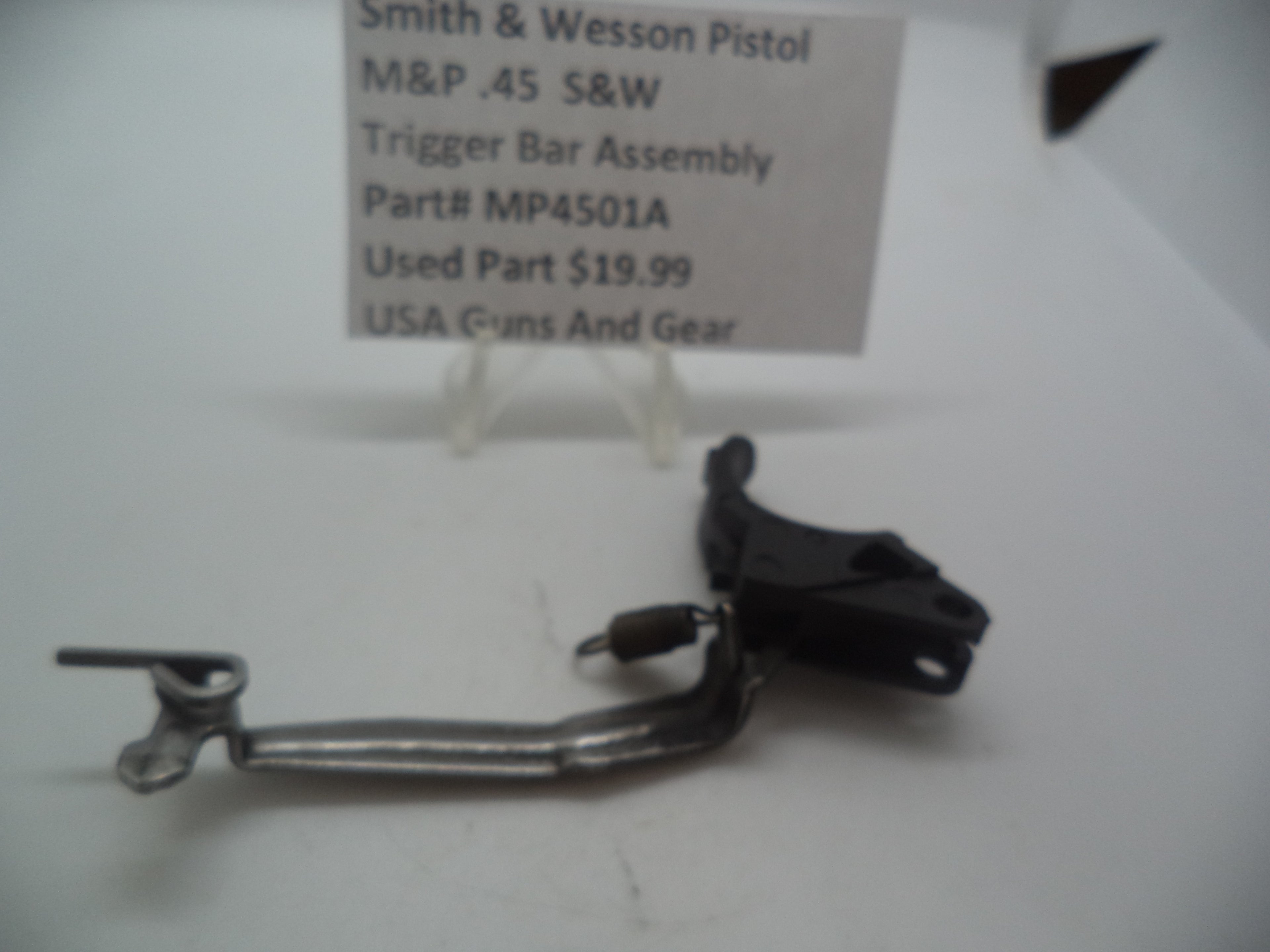 MP4501A Smith & Wesson Pistol M&P 45 Trigger Bar Assembly Used Part .45 S&W