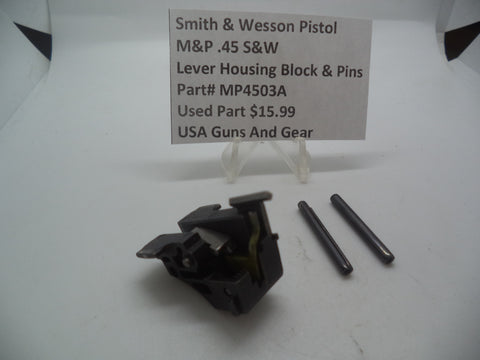 MP4503A Smith & Wesson Pistol M&P 45 Lever Housing Block and Pins Used Part .45 S&W
