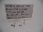 457T Smith & Wesson Pistol Model 457  Ejector Springs (2) Used Part 45 Auto