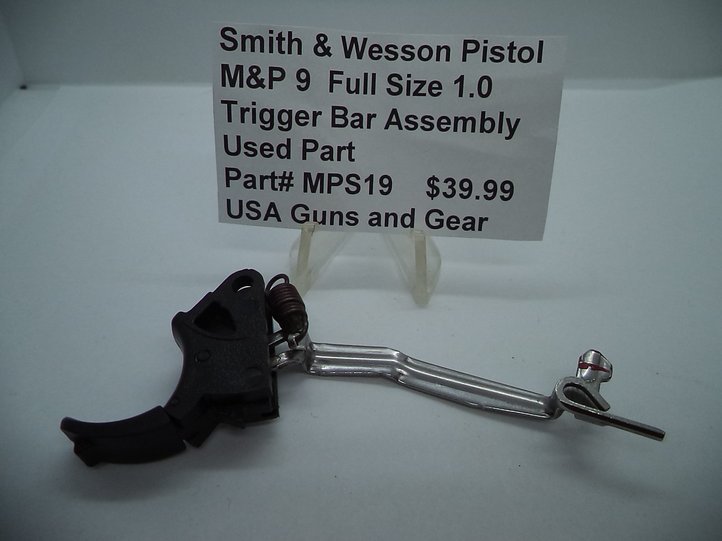 Smith & Wesson M&P9 Full Size 1.0 Trigger Bar Assembly - Used