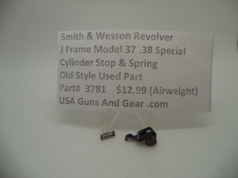 3781 Smith & Wesson Used J Frame Model 37 Airweight Cylinder Stop & Spring