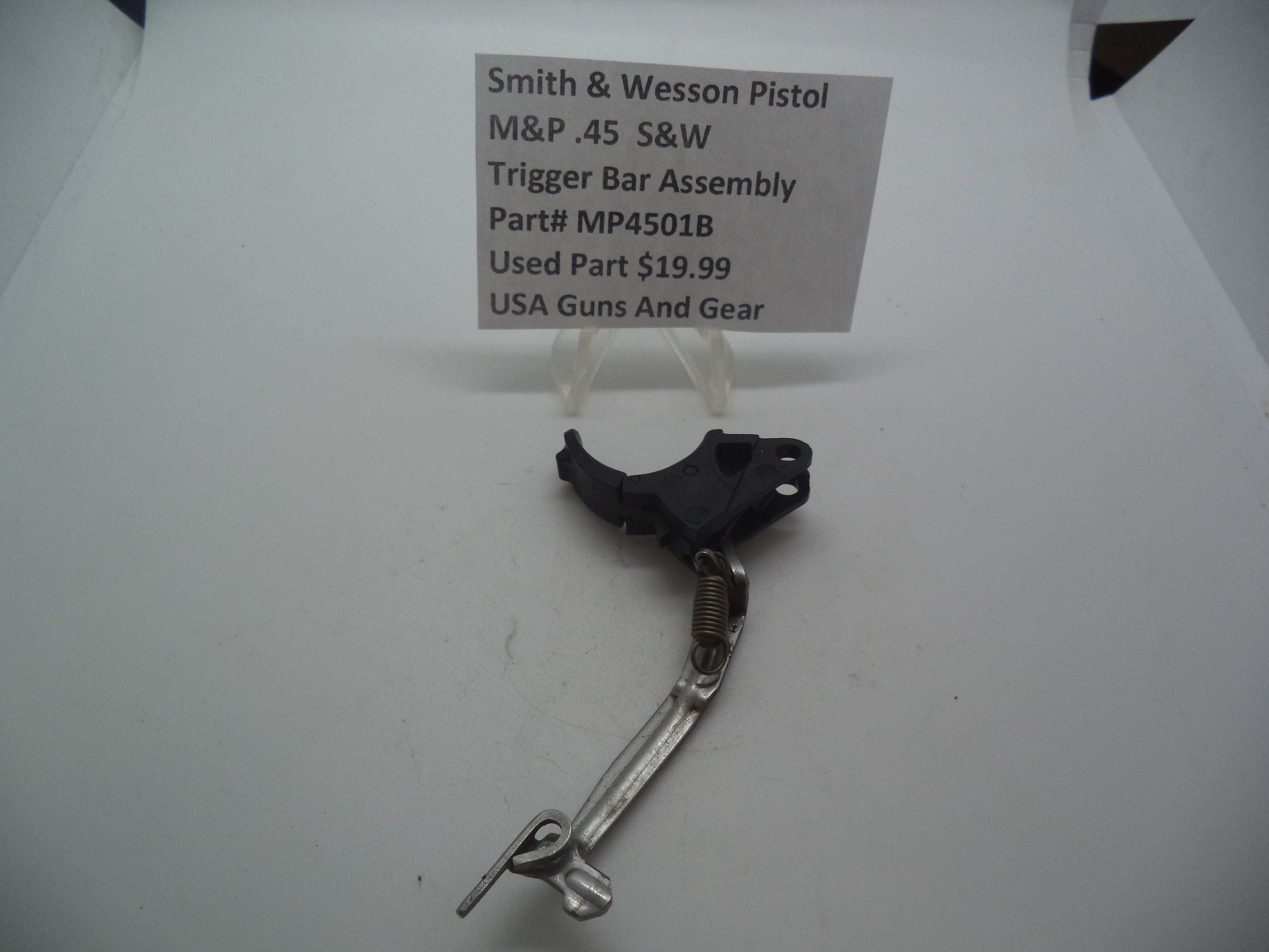 MP4501B Smith & Wesson Pistol M&P 45 Trigger Bar Assembly Used Part .45 S&W