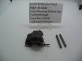 MP4503B Smith & Wesson Pistol M&P 45 Lever Housing Block and Pins Used Part .45 S&W