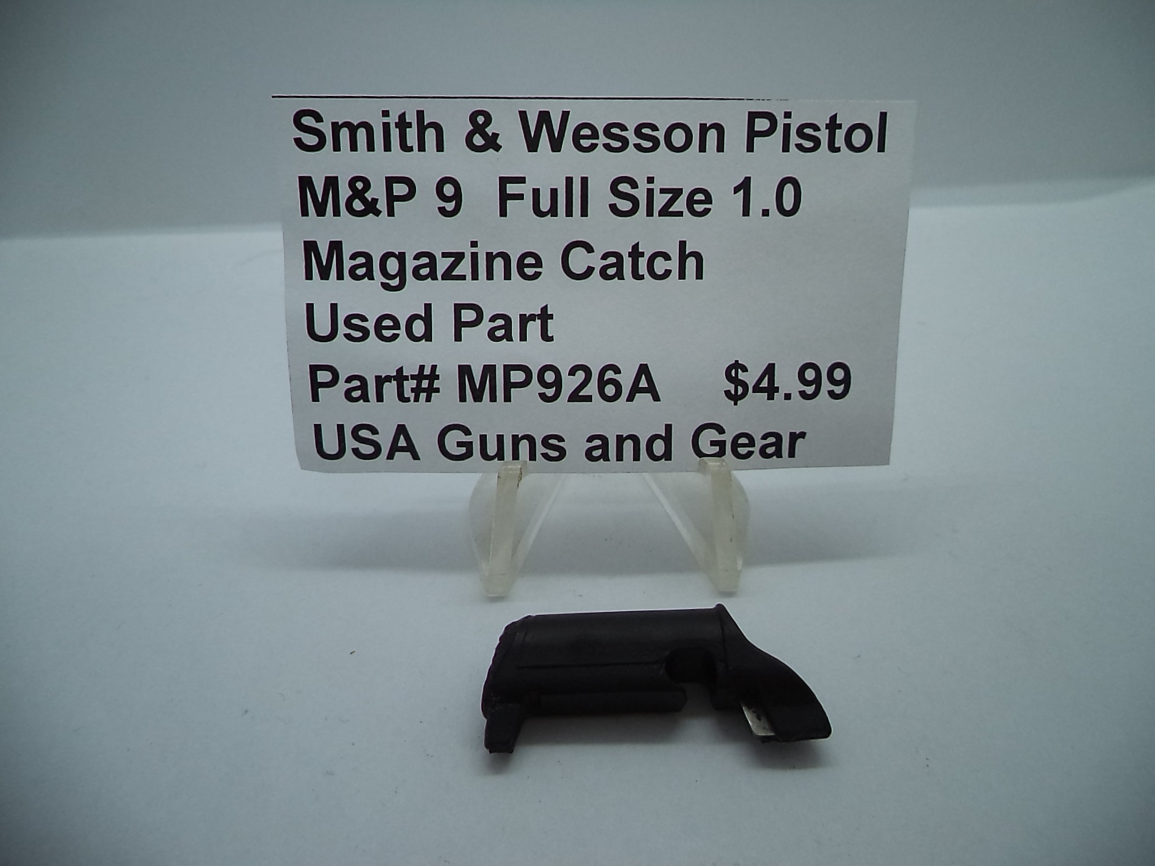 Smith & Wesson M&P 9 Full Size 1.0 Magazine Catch - 9mm - Used OEM Part