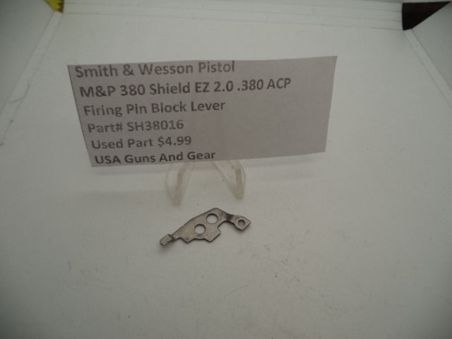 SH38016 Smith & Wesson Pistol M&P 380 Shield EZ 2.0 Firing Pin Block Lever  .380 ACP