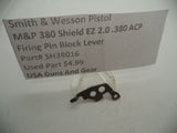 SH38016 Smith & Wesson Pistol M&P 380 Shield EZ 2.0 Firing Pin Block Lever  .380 ACP