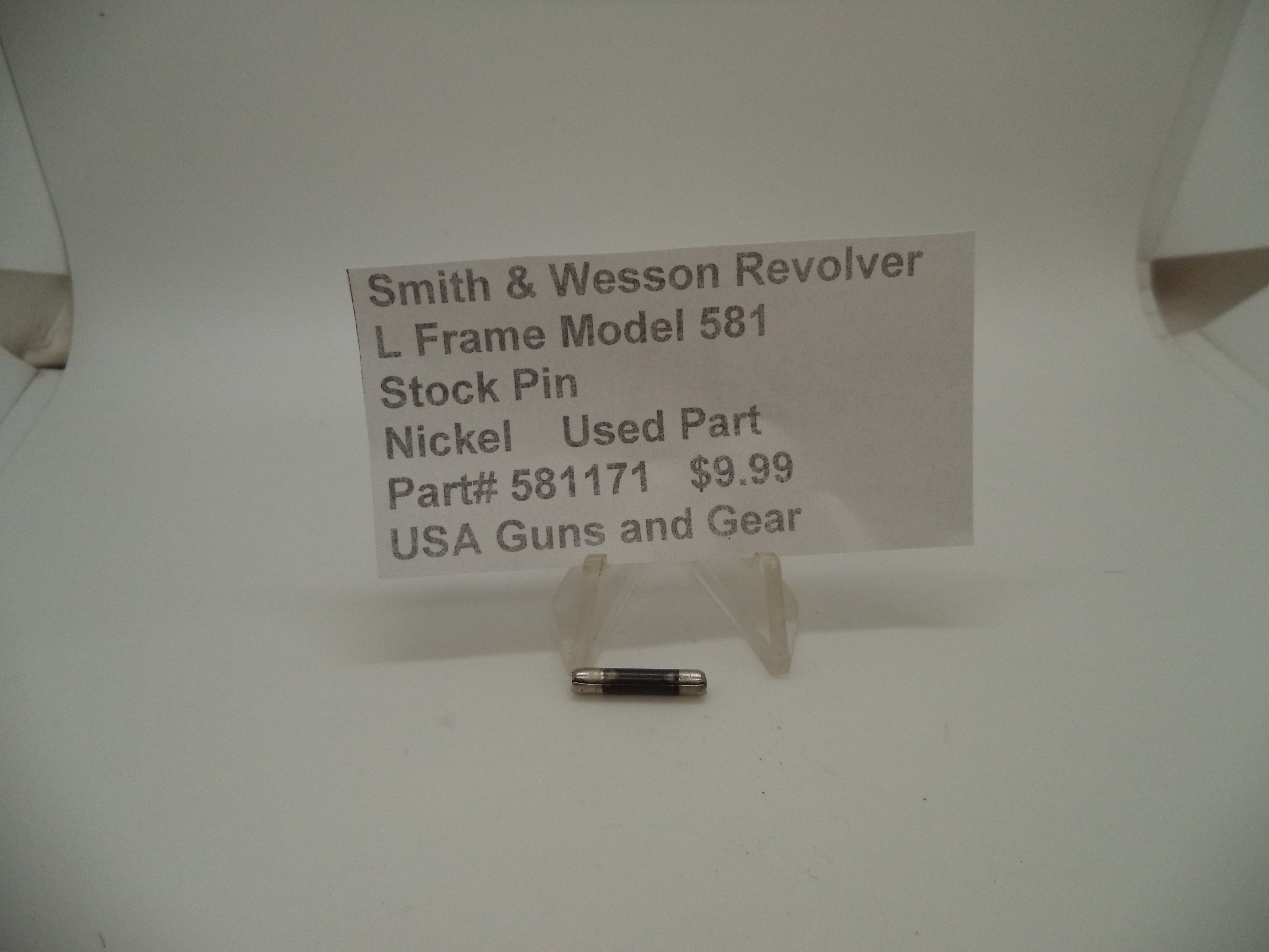 281171 Smith & Wesson L Frame Model 581 Stock (Grip) Pin Used .357 Mag