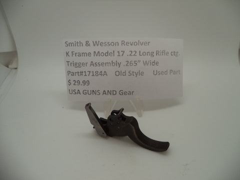 17184A Smith & Wesson K Frame Model 17 Used .265" Trigger Assembly Old Style