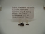 58181 Smith & Wesson L Frame Model 581 Cylinder Stop & Spring Used .357 Mag