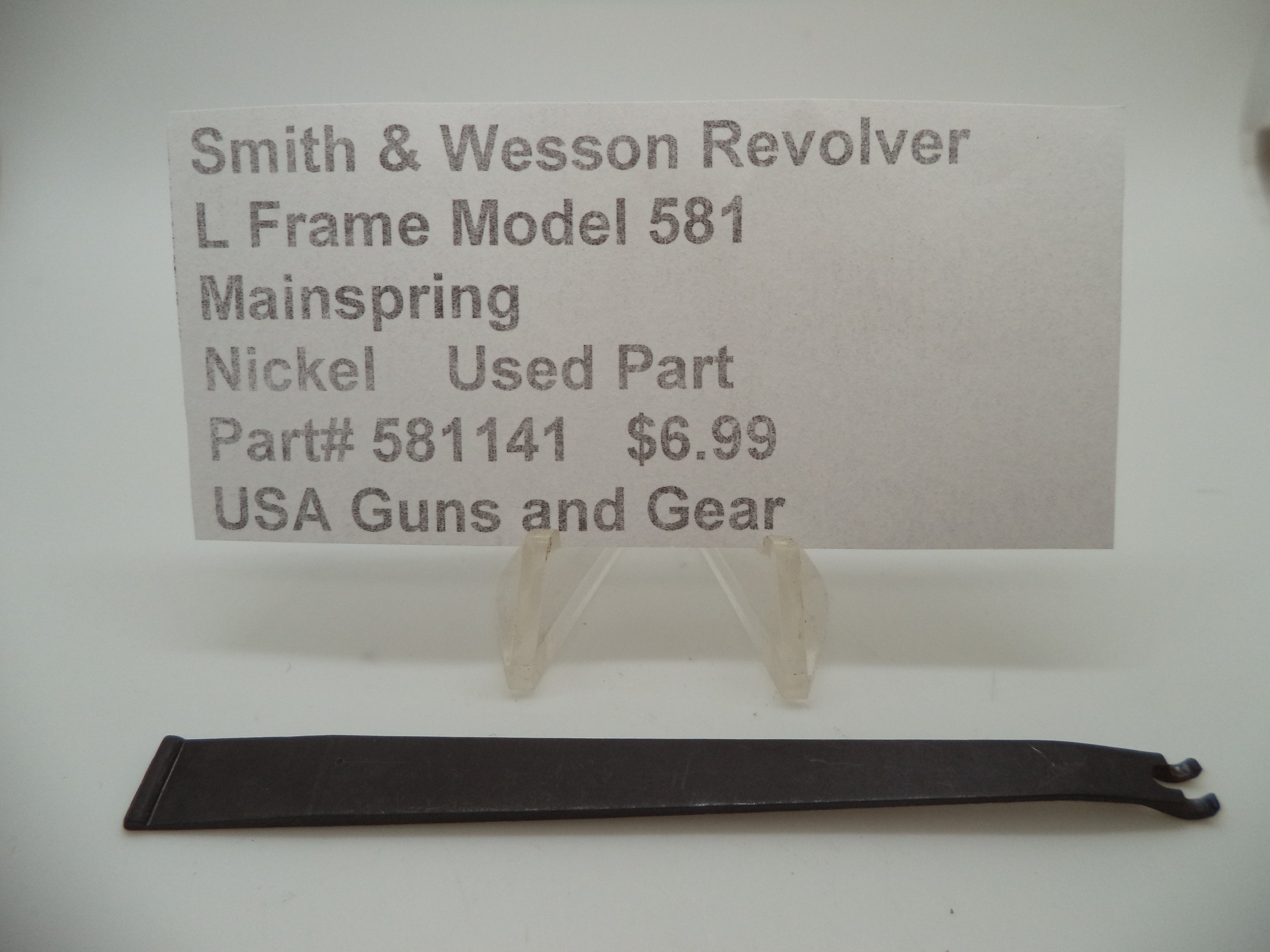 281141 Smith & Wesson L Frame Model 581 Mainspring Used .357 Magnum