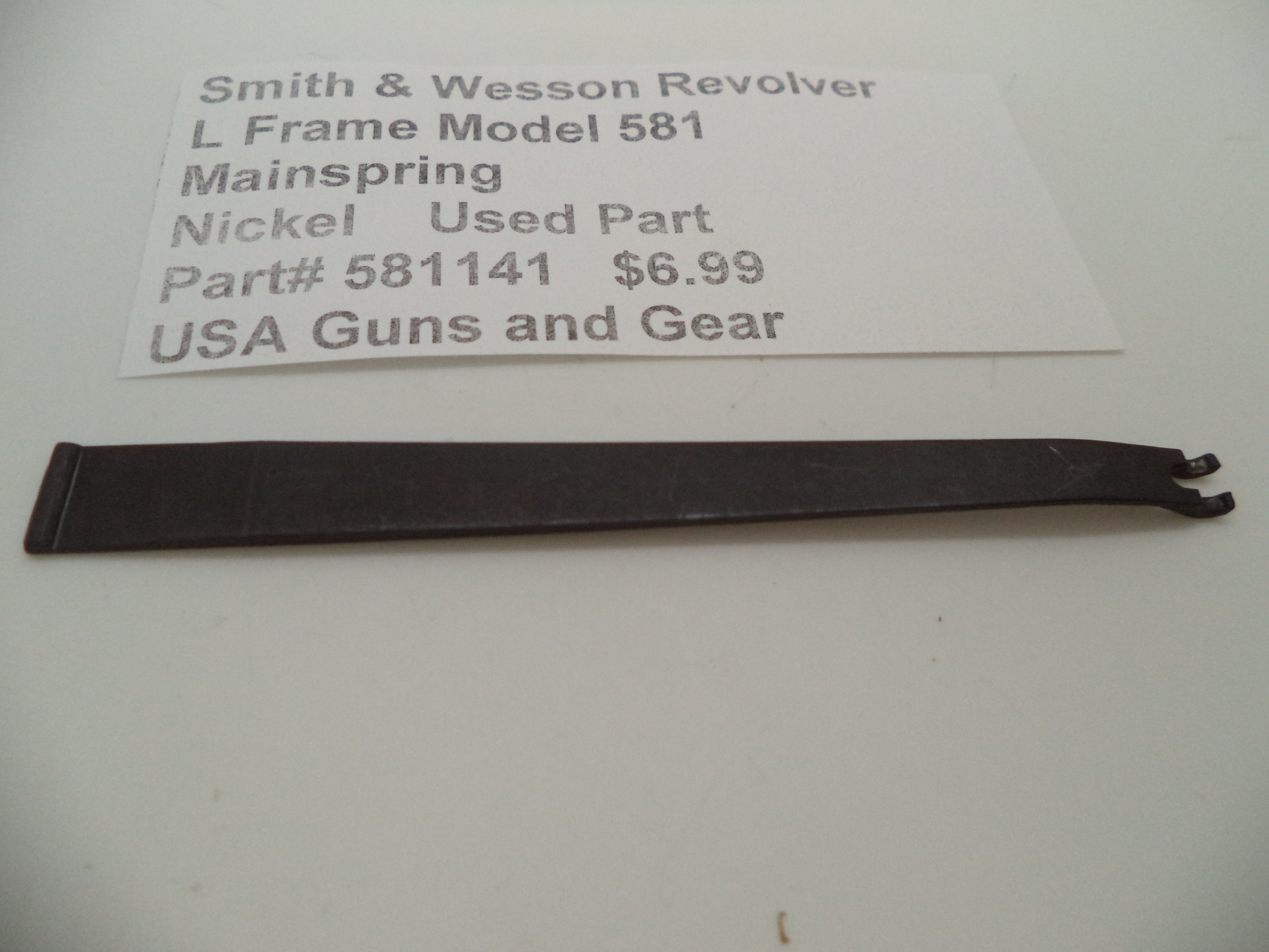281141 Smith & Wesson L Frame Model 581 Mainspring Used .357 Magnum