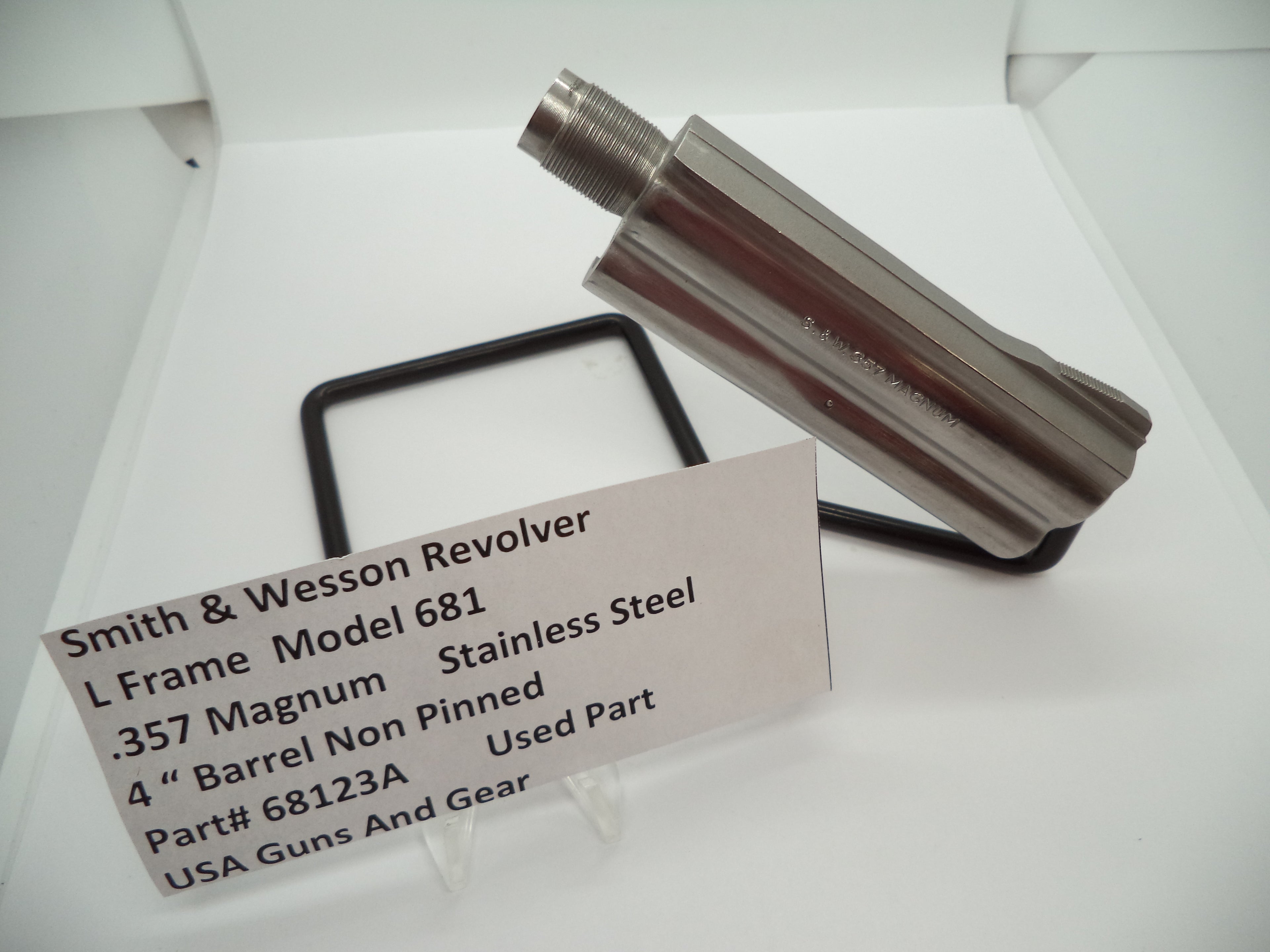 68123A Smith & Wesson L Frame Model 681 4" Barrel Non Pinned Used Part