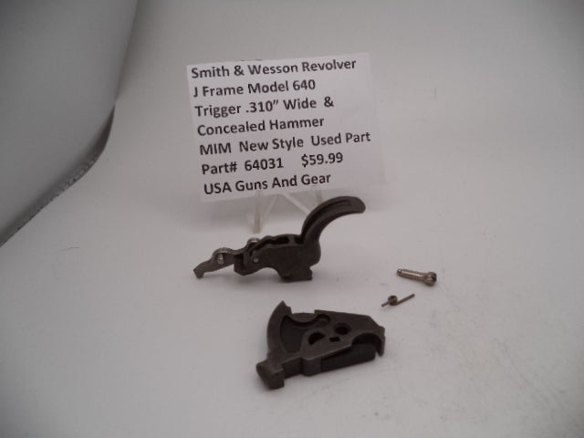 64031 Smith & Wesson J Frame Model 640 Trigger .310" Wide Used Part