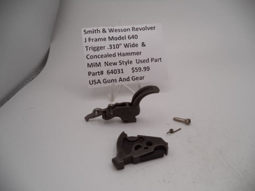 64031 Smith & Wesson J Frame Model 640 Trigger .310" Wide Used Part